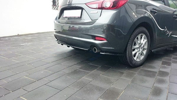 Maxton Rear Side Splitters Mazda 3 Bn (Mk3) Facelift - Gloss Black