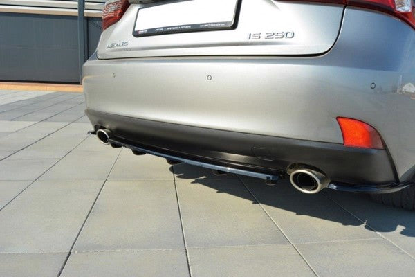 Maxton Central Rear Splitter Lexus Is Mk3 T (With Vertical Bars) - Gloss Black