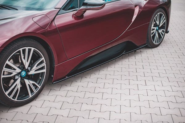 Maxton Side Skirts Diffusers BMW I8 - Gloss Black