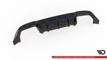 Maxton Rear Valance Volkswagen Golf R Mk7 - Gloss Black