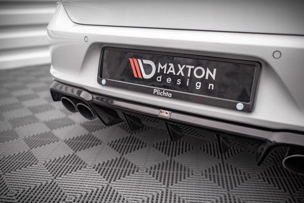 Maxton Rear Valance Volkswagen Golf R Mk7 - Gloss Black