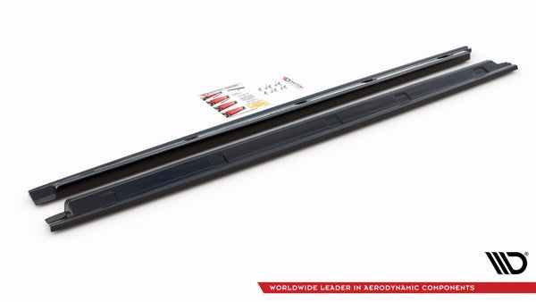 Maxton Side Skirts Diffusers Volkswagen Caddy Mk5 - Gloss Black