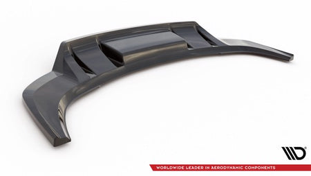 Maxton Central Rear Splitter (With Vertical Bars) Audi Q3 S-Line F3 - Gloss Black
