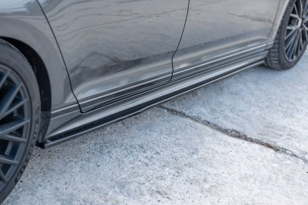 Maxton Side Skirts Diffusers Volkswagen Passat R-Line B8 - Gloss Black