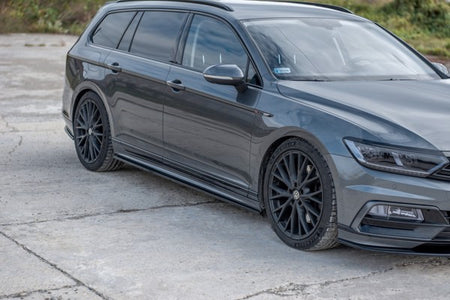 Maxton Side Skirts Diffusers Volkswagen Passat R-Line B8 - Gloss Black