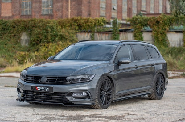 Maxton Side Skirts Diffusers Volkswagen Passat R-Line B8 - Gloss Black