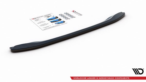 Maxton Central Rear Splitter For BMW X2 F39 M-Pack - Gloss Black