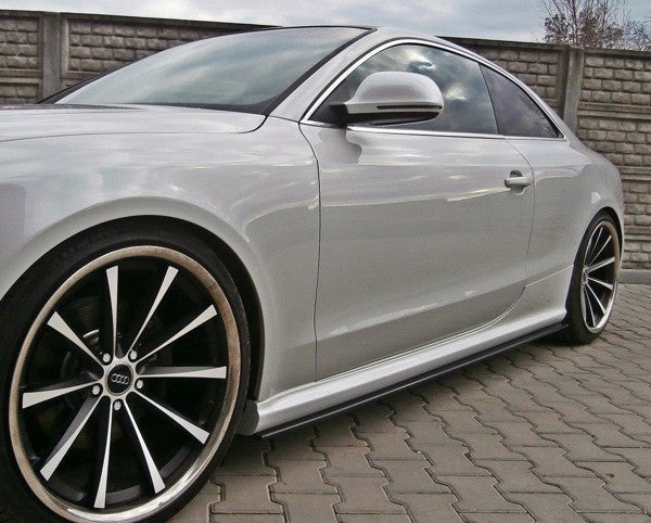 Maxton Side Skirts Diffusers Audi RS5 8T / 8T Fl  - Gloss Black