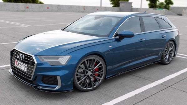 Maxton Front Splitter V.1 Audi A6 S-Line / S6 C8  - Gloss Black