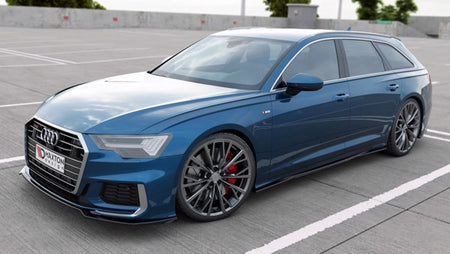 Maxton Front Splitter V.1 Audi A6 S-Line / S6 C8  - Gloss Black