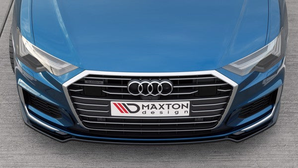 Maxton Front Splitter V.1 Audi A6 S-Line / S6 C8  - Gloss Black