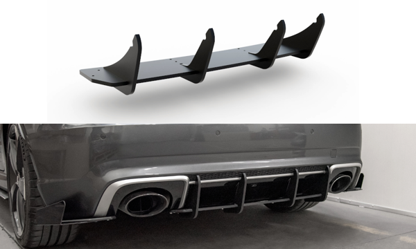 Maxton Racing Durability Rear Diffuser V.1 Audi RS3 8V Sportback - Black