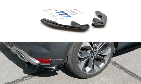 Maxton Rear Side Splitters Renault Megane Mk.4 Gt-Line - Gloss Black