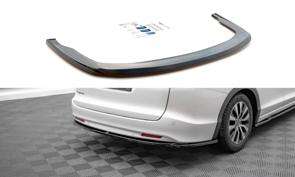 Maxton Central Rear Splitter For Honda Civic Tourer Mk9 - Gloss Black