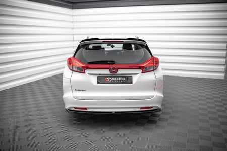 Maxton Central Rear Splitter For Honda Civic Tourer Mk9 - Gloss Black