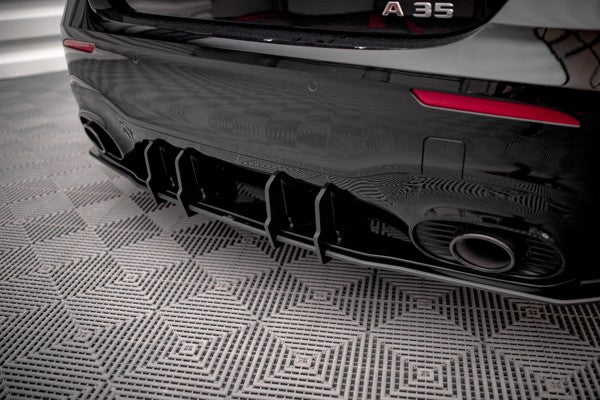 Maxton Street Pro Rear Diffuser Mercedes A35 Amg Hatchback Aero Pack W177 - Black