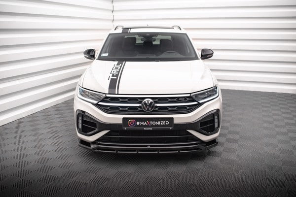 Maxton Front Splitter V.1 Volkswagen T-Roc R Mk1 Facelift - Gloss Black
