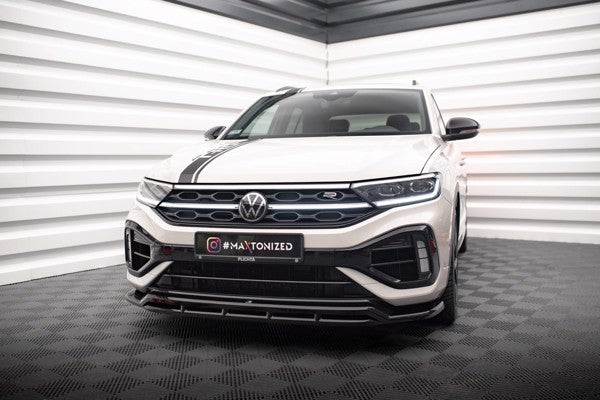 Maxton Front Splitter V.1 Volkswagen T-Roc R Mk1 Facelift - Gloss Black