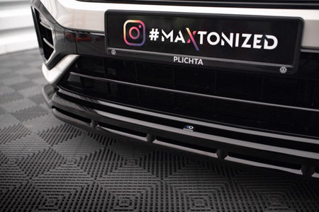 Maxton Front Splitter V.1 Volkswagen T-Roc R Mk1 Facelift - Gloss Black