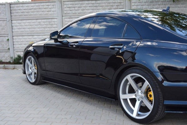 Maxton Side Skirts Diffusers Mercedes Cls C218 Amg Line - Gloss Black
