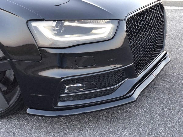 Maxton Front Splitter V.1 Audi S4 B8 Fl - Gloss Black