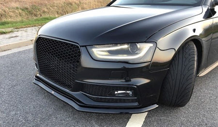 Maxton Front Splitter V.1 Audi S4 B8 Fl - Gloss Black