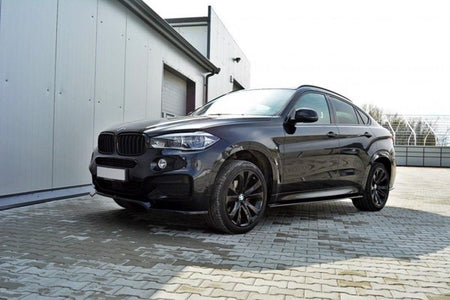 Maxton Side Skirts Diffusers For BMW X6 F16 Mpack - Gloss Black