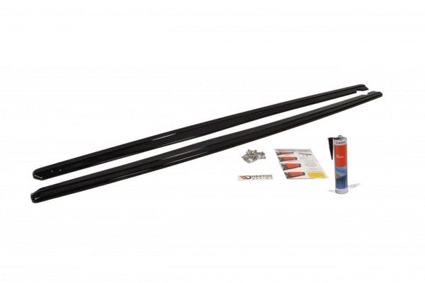 Maxton Side Skirts Diffusers For BMW 3 E92 Mpack - Gloss Black
