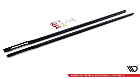 Maxton Side Skirts Diffusers V.2 BMW 3 G20 / G21 M-Pack - Gloss Black