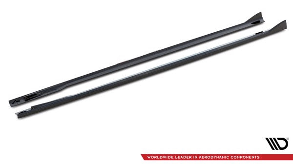 Maxton Side Skirts Diffusers V.2 BMW 4 Gran Coupe M-Pack G26 - Gloss Black