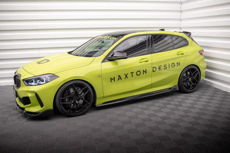 Maxton Side Skirts Diffusers V.5 For BMW 1 F40 M-Pack/ M135I  - Gloss Black