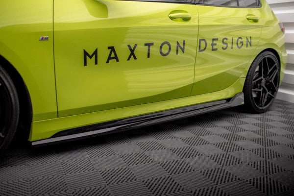 Maxton Side Skirts Diffusers V.5 For BMW 1 F40 M-Pack/ M135I  - Gloss Black