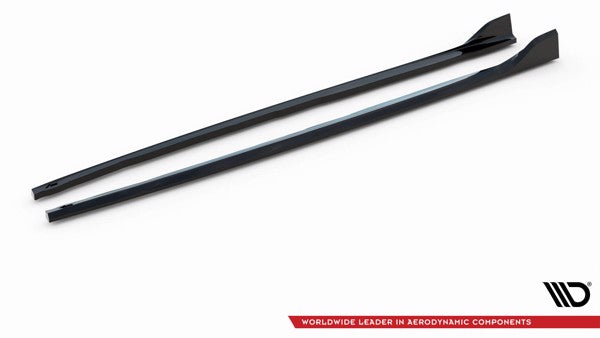 Maxton Side Skirts Diffusers V.5 For BMW 1 F40 M-Pack/ M135I  - Gloss Black