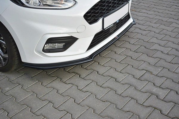 Maxton Front Splitter V.1 Ford Fiesta Mk8 St / St-Line - Gloss Black