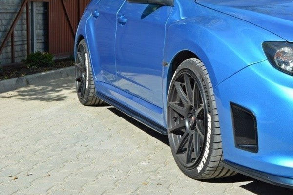 Maxton Side Skirts Diffusers Subaru Impreza Wrx Sti 2009-2011 - Gloss Black