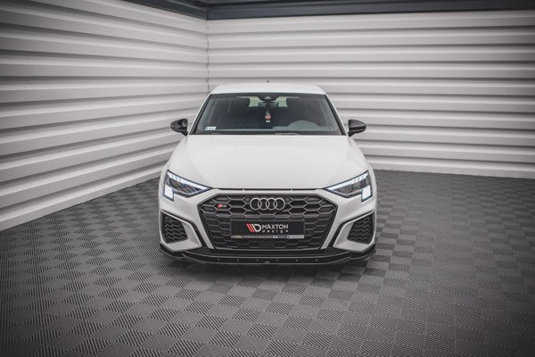 Maxton Front Splitter V.4 Audi S3 / A3 S-Line 8Y - Gloss Black