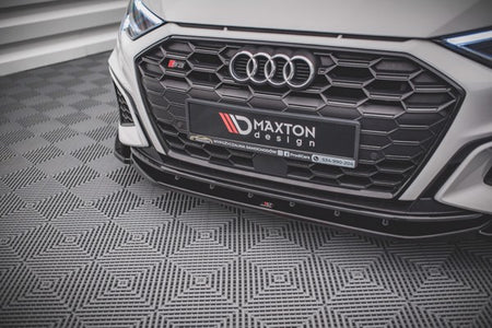 Maxton Front Splitter V.4 Audi S3 / A3 S-Line 8Y - Gloss Black