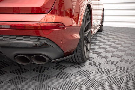 Maxton Rear Side Splitters Audi Sq7 /Q7 S-Line Mk2 (4M) Facelift  - Gloss Black
