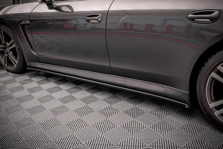 Maxton Side Skirts Diffusers V.2 Porsche Panamera / Panamera Diesel / Panamera Turbo 970 - Gloss Black