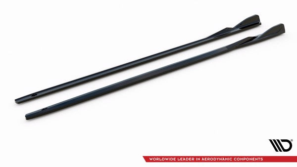 Maxton Side Skirts Diffusers V.1 BMW 2 Coupe M-Pack / M240I G42 - Gloss Black