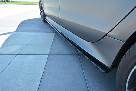 Maxton Side Skirts Diffusers Audi RS7 C7 Fl - Gloss Black
