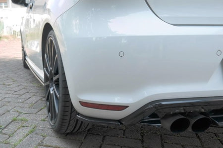 Maxton Rear Side Splitters Volkswagen Polo Mk5 R Wrc - Gloss Black