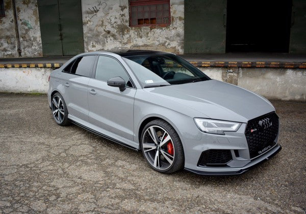 Maxton Side Skirts Diffusers Audi RS3 8V Fl Sedan - Gloss Black