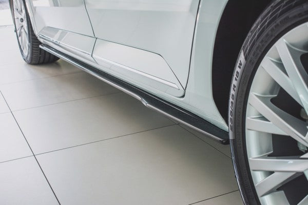 Maxton Side Skirts Diffusers Skoda Superb Mk3 Fl - Gloss Black
