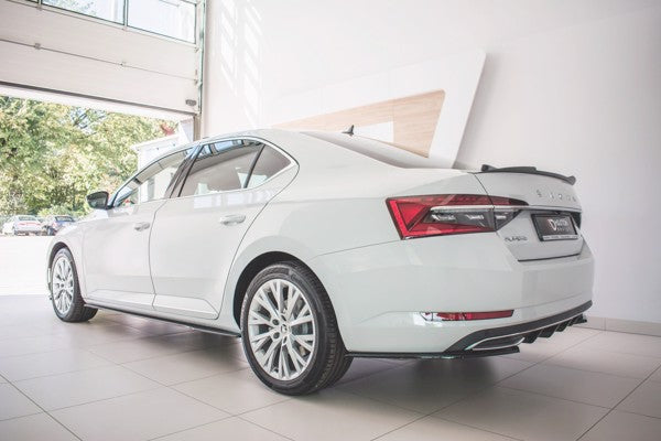 Maxton Side Skirts Diffusers Skoda Superb Mk3 Fl - Gloss Black