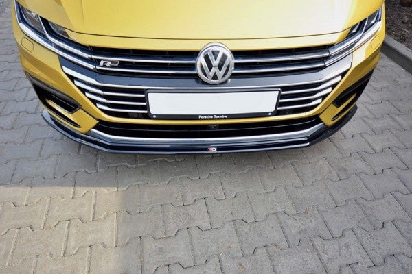 Maxton Front Splitter V.1 VW Arteon - Gloss Black