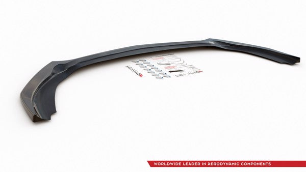 Maxton Front Splitter V.2 Mercedes A35 Amg / Amg-Line W177  - Gloss Black