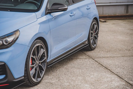 Maxton Racing Durability Side Skirts Diffusers Hyundai I30 N Mk3 / Mk3 Fl Hatchback / Fastback - Black