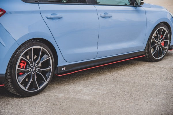 Maxton Racing Durability Side Skirts Diffusers Hyundai I30 N Mk3 / Mk3 Fl Hatchback / Fastback - Black