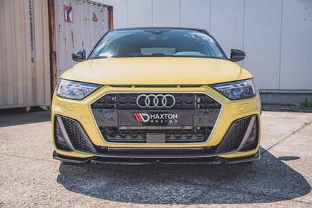 Maxton Front Splitter V.3 Audi A1 S-Line Gb - Gloss Black